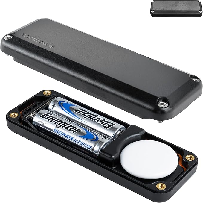 Elevation Lab AirTag 10-Year Extended Battery Case | Uses AA batteries - 14x more capacity than CR2032 | Waterproof, CR 2032 battery replacement