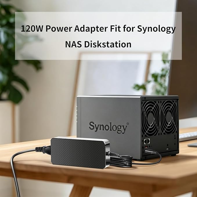 KFD 12V 10A 120W 4PIN AC Adapter for Synology NAS DiskStation DS1520+ DS1019+ DS1522+ DS916+ DS918+ DS920+ DS923+ DS723+ DS420+ DS423 DS620slim DS720+ DS418 DS718+ NAS Server Charger Power Supply Cord