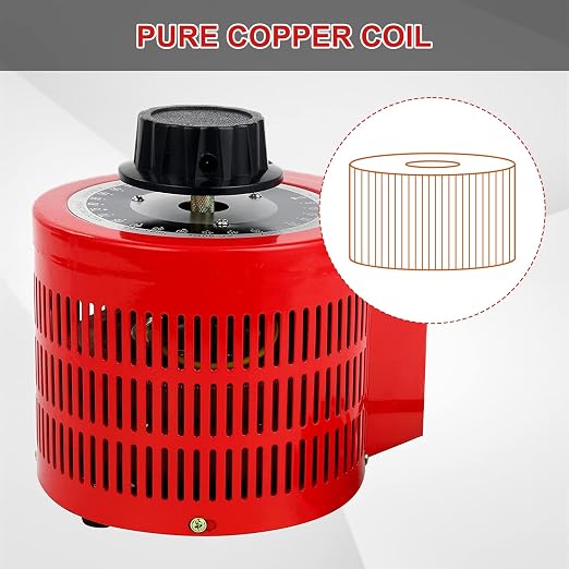 YaeCCC 2000VA Variable Transformer Voltage Regulator Transformer Converter Auto Variable,20Amp Variable Transformer,110V Input 0-130V Output AC Voltage Regulator,4 Extra Fuses