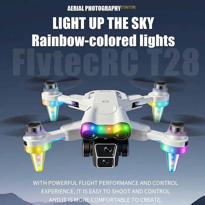 Drone for Kids 8–12 with Camera – Drone with Camera for Kids & Beginners, Mini Kids Drone with Fancy LED Lights, Dual Batteries, Indoor & Outdoor Toy Gift