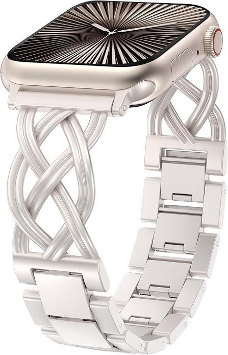 TOYOUTHS Dressy Bracelet Compatible with Apple Watch Bands 38/40/41/42/44/45/46/49mm Women, Celtic Stainless Steel Metal Fancy Nice Pretty Strap for iWatch Series 11 10 9 8 7 6 5 4 Ultra/SE 3 2 1