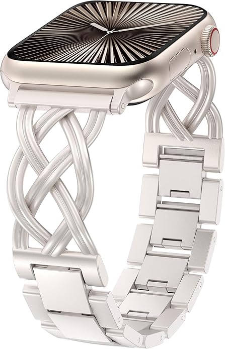 TOYOUTHS Dressy Bracelet Compatible with Apple Watch Bands 38/40/41/42/44/45/46/49mm Women, Celtic Stainless Steel Metal Fancy Nice Pretty Strap for iWatch Series 11 10 9 8 7 6 5 4 Ultra/SE 3 2 1