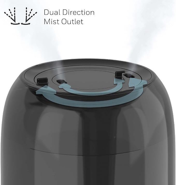 Honeywell Ultra Comfort Cool Mist Humidifier, No Filter, Easy to Fill and Clean, Cleaning Brush Included, Ultra Quiet, Use Air Humidifier with Essential Oils for Extra Comfort, Black, HUL545B