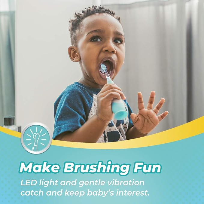 Papablic Toddler Sonic Electric Toothbrush with Covers for Babies and Toddlers Ages 1-3 Years, Debby Bundle with Arya