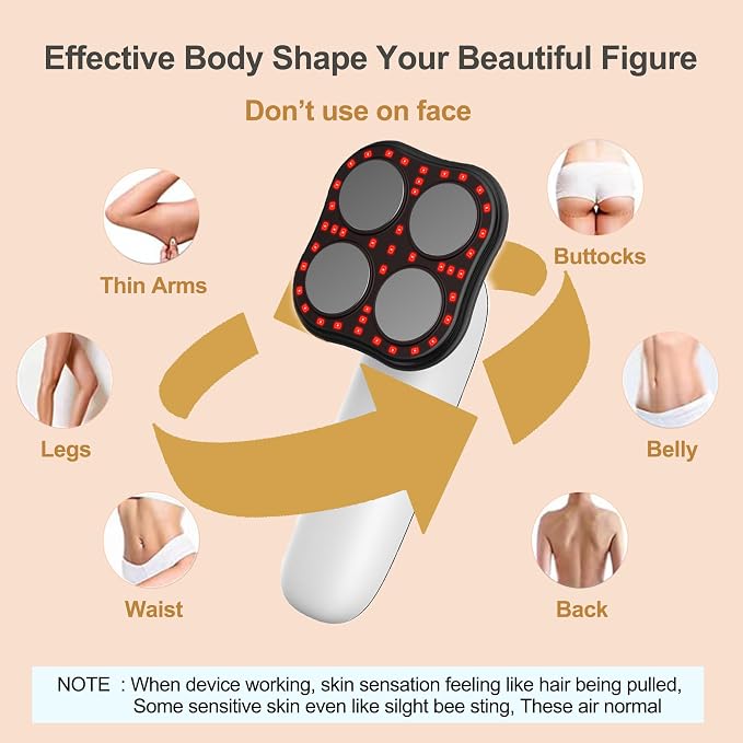 CENXIGO Body Sculpting Machine-Professional Cellulite Massage Tool for Legs, Belly, Hip, Arm,Portable Cellulite Massager for Women