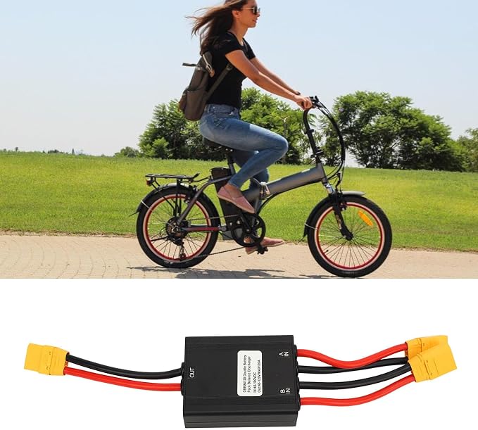 Double Battery Discharge Converter, 40-100V E Dual Battery Parallel Module Adapter, Electric Dual Battery Connector Adapter for Increase Battery Capacity, Interface, 120A
