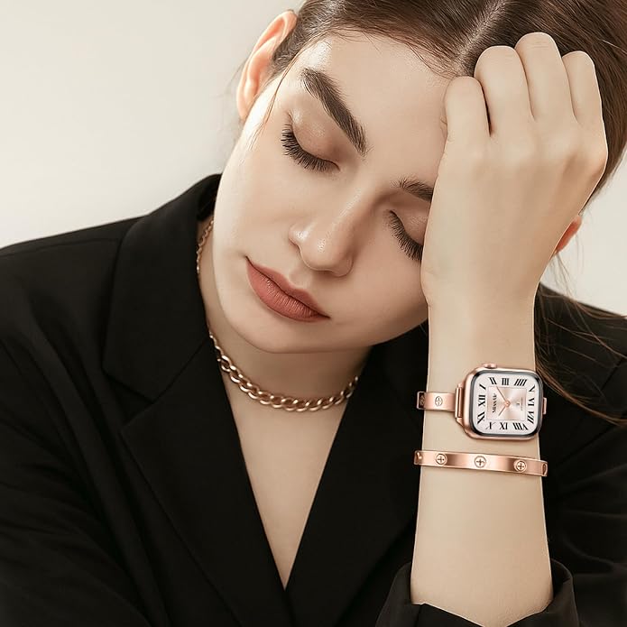 Missair Slim Bands Compatible with Apple Watch 38mm 40mm 41mm 42mm 44mm 45mm 46mm 49mm for Women, Thin Bracelet Dressy Designer Stainless Steel Metal Strap for iWatch Series 11 10 9 8 7 6 5 4 SE Ultra