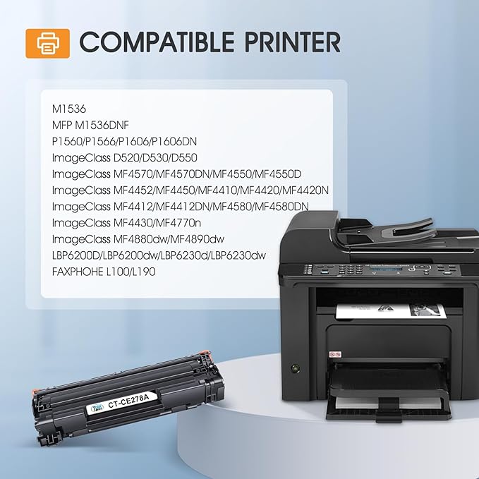 78A CE278A Black Toner Cartridge Replacement for HP 78A CE278A Toner Cartridge for HP LaserJet P1606dn 1536dnf MFP M1536dnf 1606dn P1606 P1566 P1560 Printer Ink -4 Pack