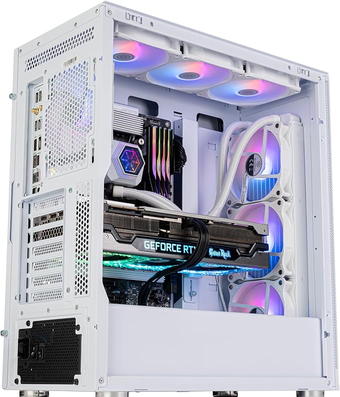 Silverstone Technology FARA 514X White All-Metal ATX Tower Chassis with Dual Radiator Support, ARGB Fans, and GPU Brace, SST-FA514X-WG