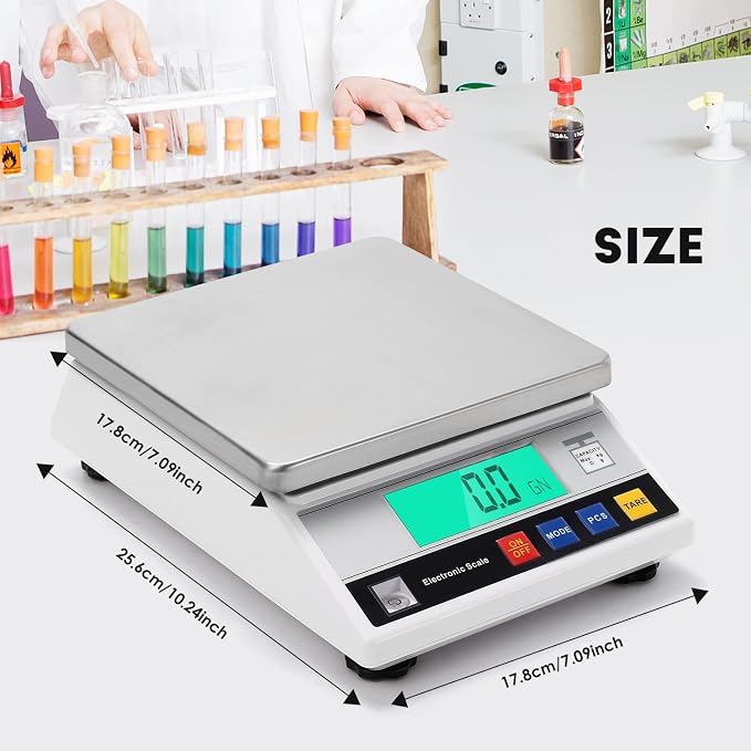 CGOLDENWALL High Precision Scale 5kg 0.1g Digital Accurate Electronic Balance Lab Scale Laboratory Industrial Scale Weighing and Counting Scale Scientific Scale CE 0.1g (5kg, 0.1g)