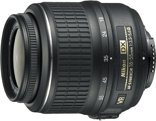 Nikon 18-55mm f/3.5-5.6G AF-S DX VR Nikkor Zoom Lens - White Box (New) (Bulk Packaging)