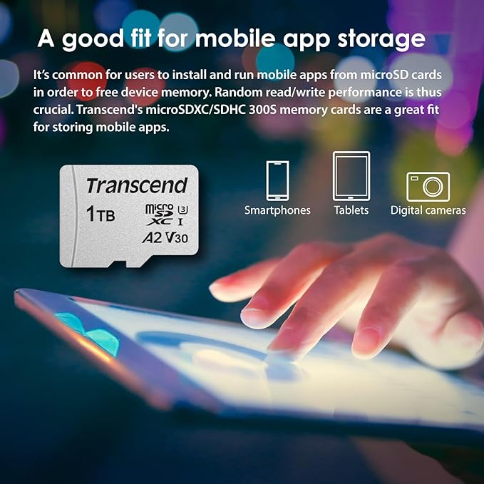 Transcend 32GB microSDXC Micro SD Card A1 UHS-I U1 C10, Up to 100MB/s, Full HD Video Memory Card for Nintendo-Switch/Steam Deck/ROG Ally/MSI Claw/GoPro/DJI/Insta360/Action Camera/Home Camera