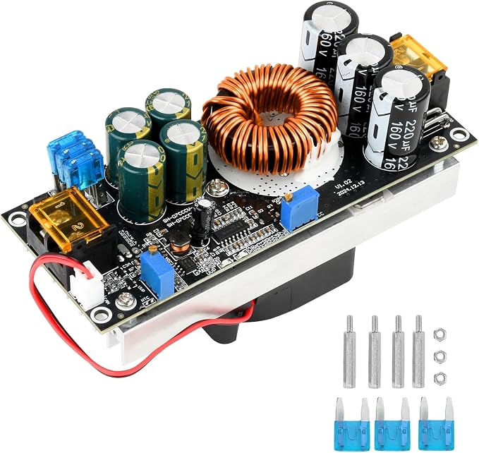 1200W Voltage Converter,Aideepen 20A Boost Converter Voltage Regulator DC-DC Boost Converter Car Step-up Power Supply Module Adjustable Voltage Converter 14V-85V to 14-120V
