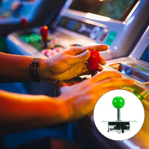 MECCANIXITY PC Joystick DIY Kit Arcade Game Joystick DIY Parts Arcade Button ABS 5 Pin for PC Classic Arcade Green
