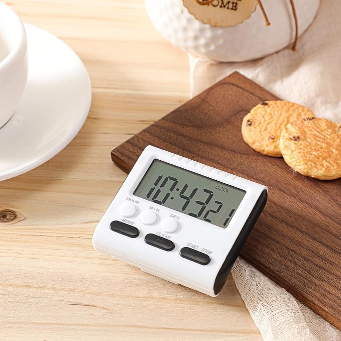 Xuhal 25 Pack 24 Hours Kitchen Timer with Alarm Magnetic Digital Clock Loud Alarm, Big Screen and Strong Magnet Manual Switching Count up or Down and Memory Function for Baking Sports Office Study