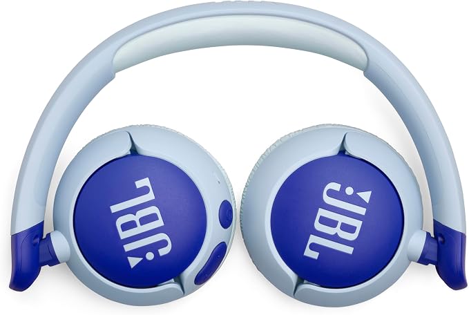 JBL Junior 320BT - Wireless on-Ear Kids Headphones with JBL Safe Sound (<85dB), Fit for Kids, Parental Control with Customizable Volume & Playtime and 50Hr Battery Life (Blue)