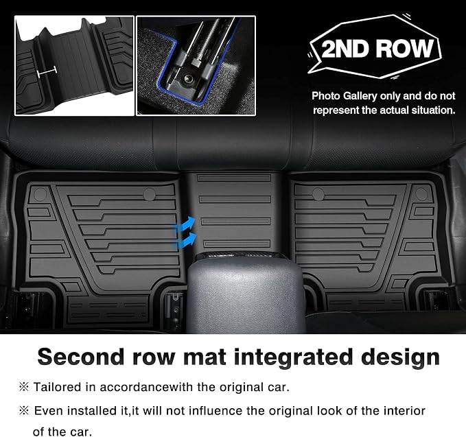 T TGBROS Floor Mats for Honda Civic 2016-2021 Coupe/Hatchback/Sedan,Custom Fit Civic All Weather Floor Mat Liners,TPE 3D Carpet Mat Civic Interior Accessories,1st & 2nd Row Liners, Black