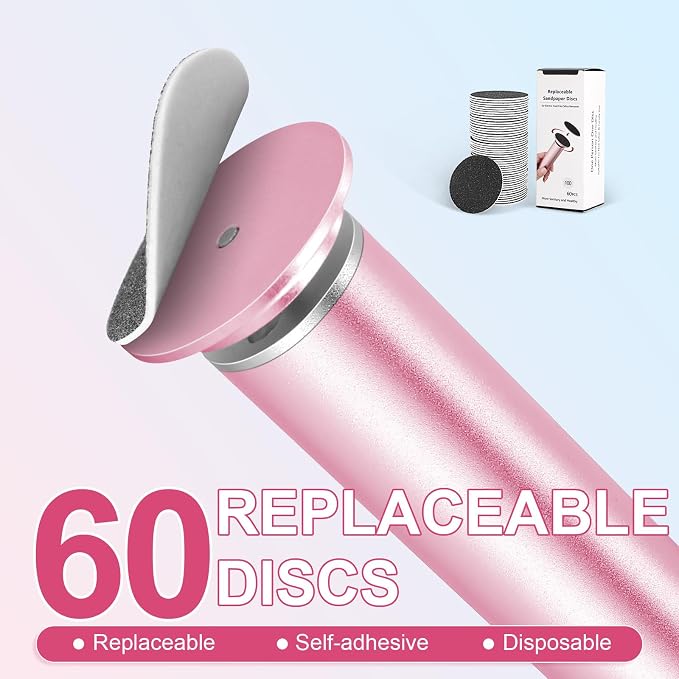 Electric Foot Callus Remover with Hand Callus Remover, Adjustable Speed Professional Electric Foot File Filer Sander Pedicure Tools for Feet Heel Dead Cracked Skin Women Men Use (Pink)