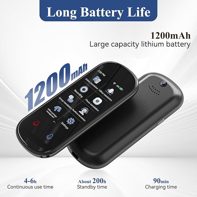 Language Translator Device, VORMOR Two-Way AI Voice Translator for Voice/Text/Offline/Photo Translation 150+ Language Online Translation Portable Tow Way Translator Device for Business Learning Travel