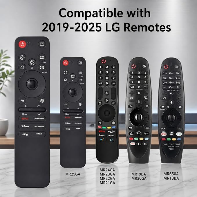 for LG Smart TV Remote, Magic Control with Voice and Pointer Function, Compatible with 2019-2025 LG WebOS, OLED, QNED, NANOCell, 4K, 8K, for AN-MR25GA/MR24GA/MR23GA/MR22GA/MR21GA,2-Year Warranty.