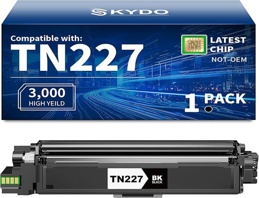 Skydo Compatible Toner Cartridge Replacement for Brother TN227BK TN227 TN-227 TN223 for MFC-L3770CDW MFC-L3750CDW HL-L3230CDW HL-L3290CDW HL-L3210CW MFC-L3710CW (1 Black)