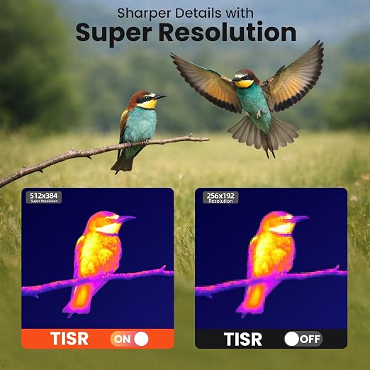 Thermal Camera for Android, Thermal Imager for Smartphone, 512x384 Super IR Resolution, 256x192 IR Resolution, Infrared Camera for Home Inspection, HVAC, Automotive