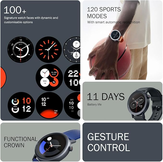 CMF Watch Pro 2 Smartwatch for Men Women, Fitness Tracker with Heart Rate, SPO₂ Monitoring,120 Sports Model, Bluetooth Calls with AI Noise Reduction, IP68 Waterproof with GPS for Android iOS Orange
