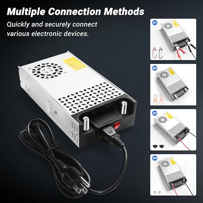New Version Converter, 110V AC to 12V DC Converter Power Supply 12V 360W 30A DC Switch Transformer for RV,Pump,LED Strip, LCD Monitor (12V 360W)