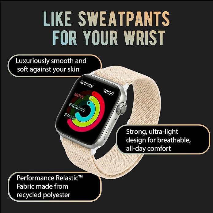 Braxley Bands for Apple Watches - Stretchy and Washable - Adjustable with Apple Watch Bands for Women & Men - Compatible with Apple Watch Series SE Ultra 9 8 7 6 5 4 3 2 1