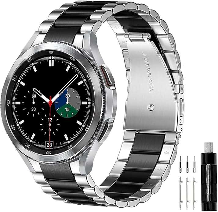 GOLDTOLUCK No Gap Stainless Steel Band Compatible with Samsung Galaxy Watch 8 7 6 5 4 Classic FE Pro Ultra 40mm 44mm 46mm 43mm 47mm 45mm 42mm Replacement Men Women Milanese Metal Elegant Casual