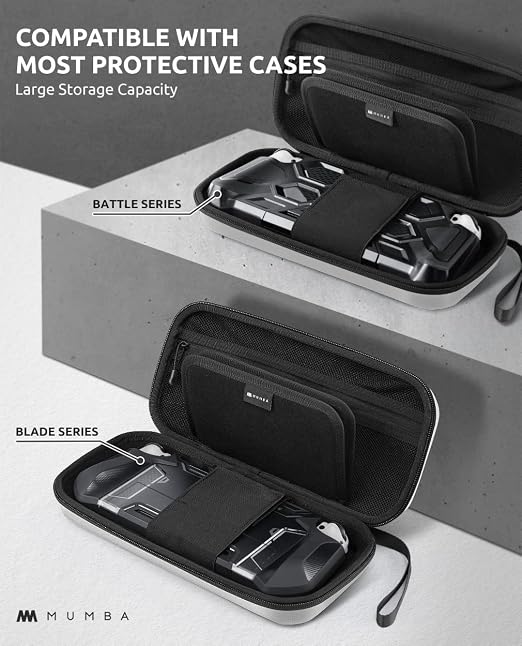 Mumba Carrying Case for Nintendo Switch OLED & Nintendo Switch 2017, [Plus Version] Portable Protective Travel Carry handbag Pouch for Blade/Battle Case [Large Capacity] (White)