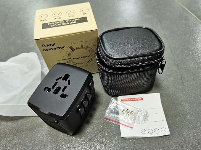 220 V to 110 V Voltage Converter, 20 W PD, Reduces 220 V to 120 V, U.S. to Europe Travel Converter for Over 80 Countries, Including Most European Countries, France, Germany, Italy and Australia