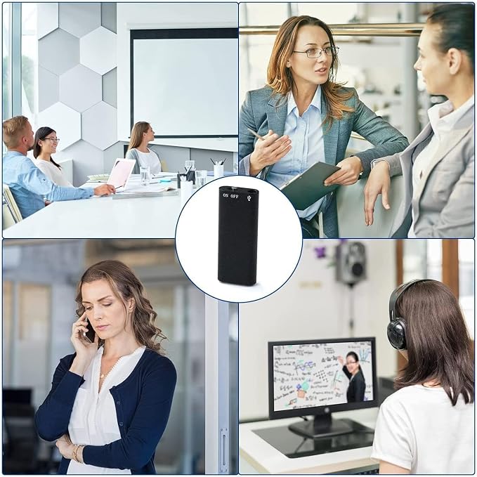 16GB/32GB Mini Voice Recorder - Voice Activated Recorder with Intelligent Triple Noise Reduction, 800 Hours Recording Device,an Audio Recording Tool Suitable for Interviews, Study and Meetings (8GB)