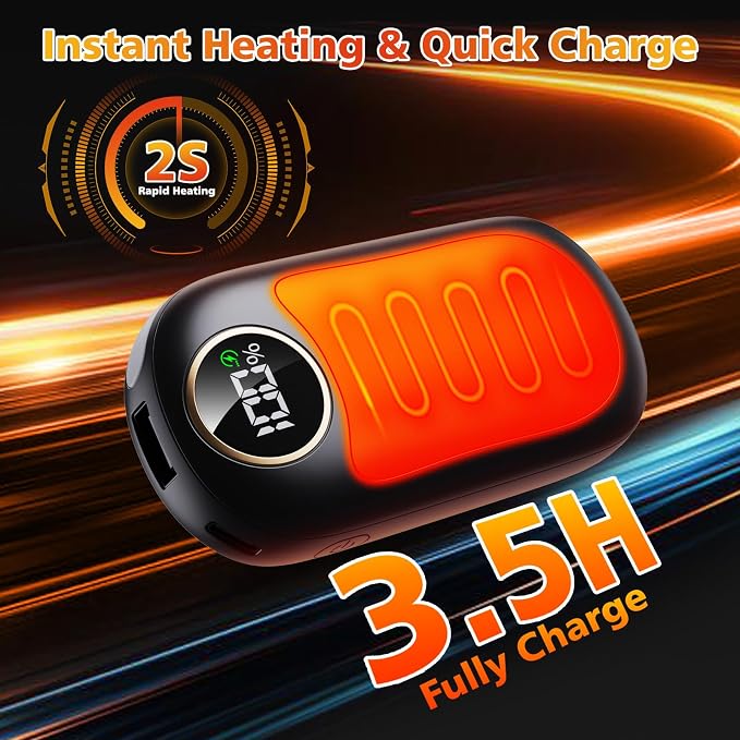 CRISLEX 4 Pack Hand Warmers with Power Bank