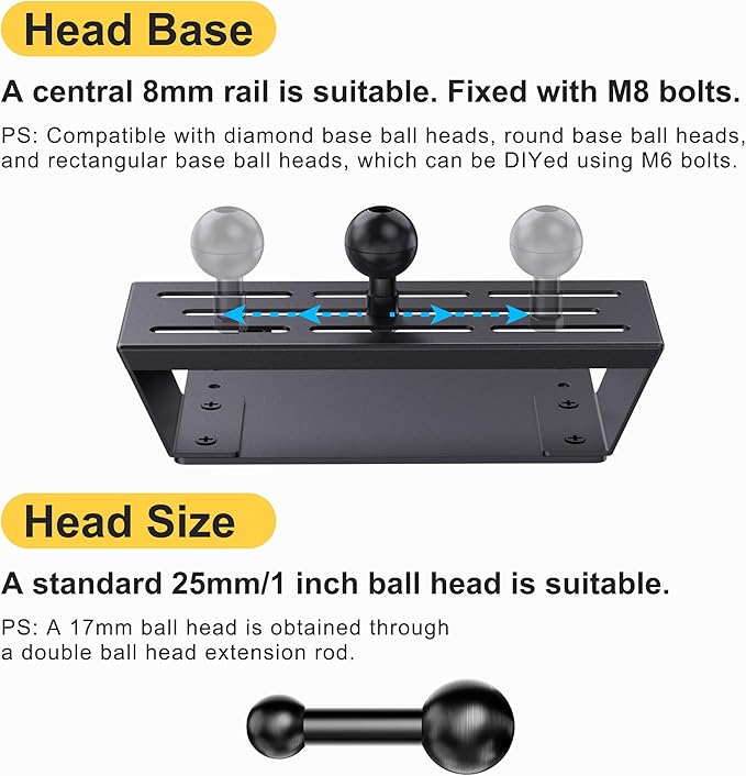 Surfcabin Dash Mount Phone Holder Compatible with 2015-2020 F150 2017-2022 F250 F350 Metal Cellphone Mounting Bracket Stand for Most CellPhones