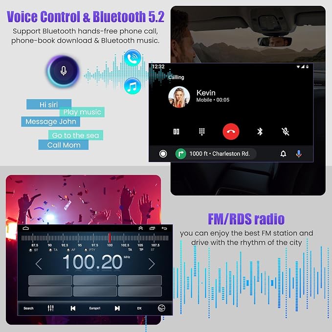 Android 14 4GB+64GB Car Radio Stereo for Chevrolet Silverado & GMC Sierra 2014-2018(Without Bo-se System), Support Wireless Carplay&Android Auto,Bluetooth/FM Radio,Back Up Camera&SWC