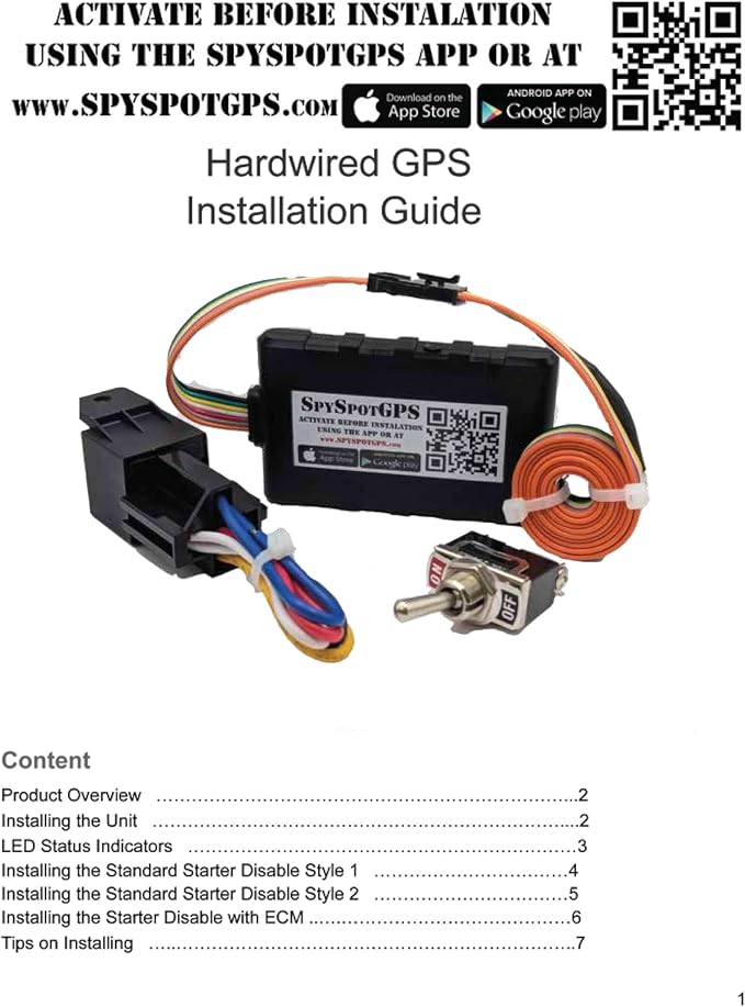Spy Spot GV53MG 4G LTE GPS Vehicle Tracker with Remote Starter Disable Kill Switch, Real-Time Tracking & Geo-Fence Alerts, 6-Month History, US CA MX Coverage, SIM Included, Subscription Required