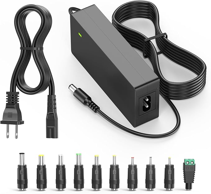 19V 6.3A 5A 4A 3A 120W Charger with 10 DC Jacks Power Cord,PERFEIDY DC in Adapter 19Volt 5.5A 4.5A 3.5A 2.5A 1.5A 1A 0.5A 6300mA 6000mA 5000mA 4000mA 1000mA Power Supply