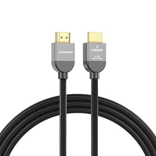 RUIPRO 8K HDMI Ultra High Speed Certified Cable 10 Feet 48Gbps 8K60Hz 4K120Hz Dynamic HDR eARC HDCP2.2/2.3 for RTX4080/4090/3080/3090, Xbox S/X, PS5/4, AVR, Projector, LG/Samsung/Sony TV