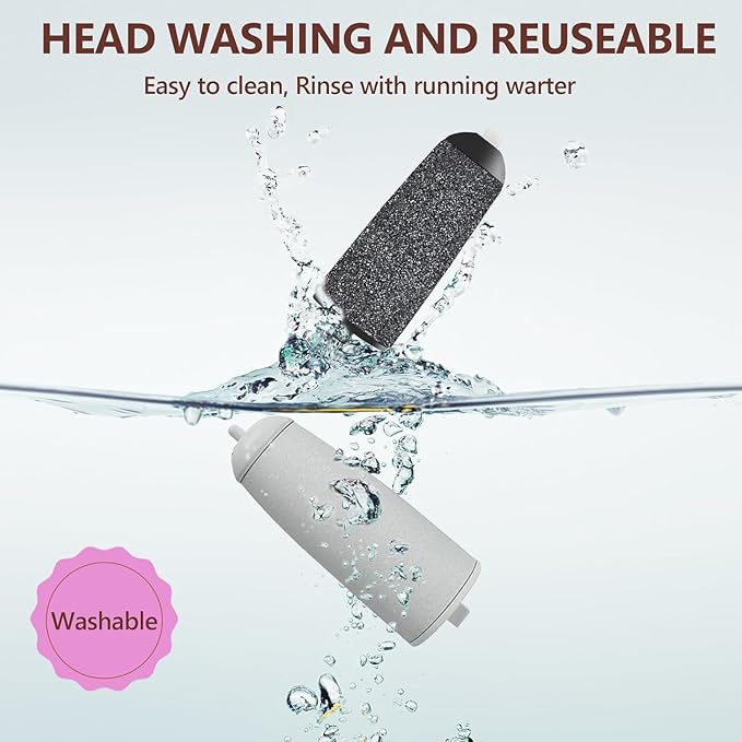 ZABOUL Electric Foot Callus Remover Rechargeable Pedicure Kits with 11 Pack Pedicures Replacement Heads (6 Extra Coarse & 5 Regular Coarse Heads), Feet Care for Removes Dry Hard & Dead Skin Ideal Gift