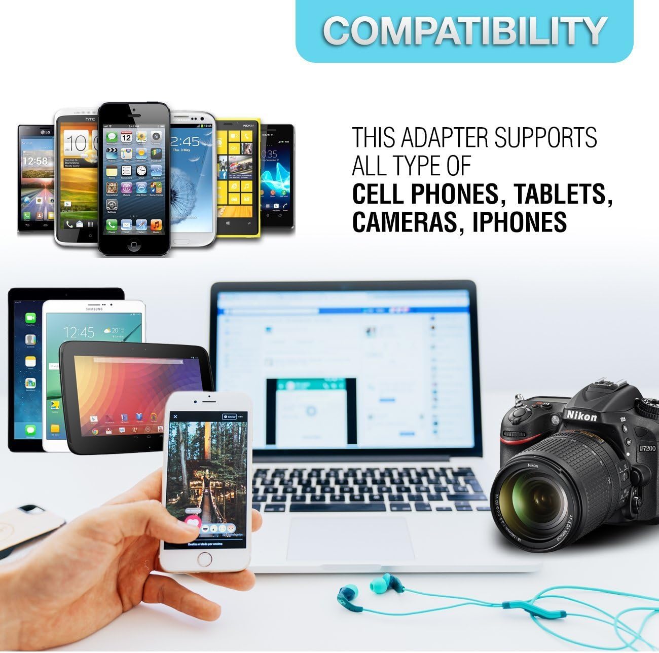 Ceptics Denmark Travel Plug Adapter (Type K) - 3 Pack (Does Not Convert Voltage) (GP-20-3PK) [Grounded & Universal]