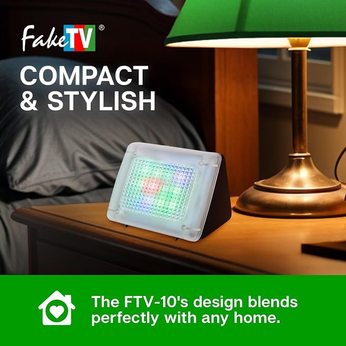FTV-10 Charcoal TV Simulator – TV Security Light, Burglar Deterrent