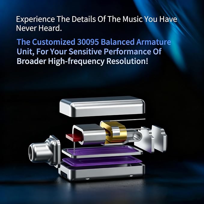 KZ ZSN Pro Dynamic Hybrid Dual Driver in Ear Earphones Detachable Tangle-Free Cable Musicians in-Ear Earbuds Headphones (Purple Without Mic) | Dynamic / balanced armature Hybrid Dual Driver in Ear Earphones Detachable Tangle-Free Cable Musicians Headph...