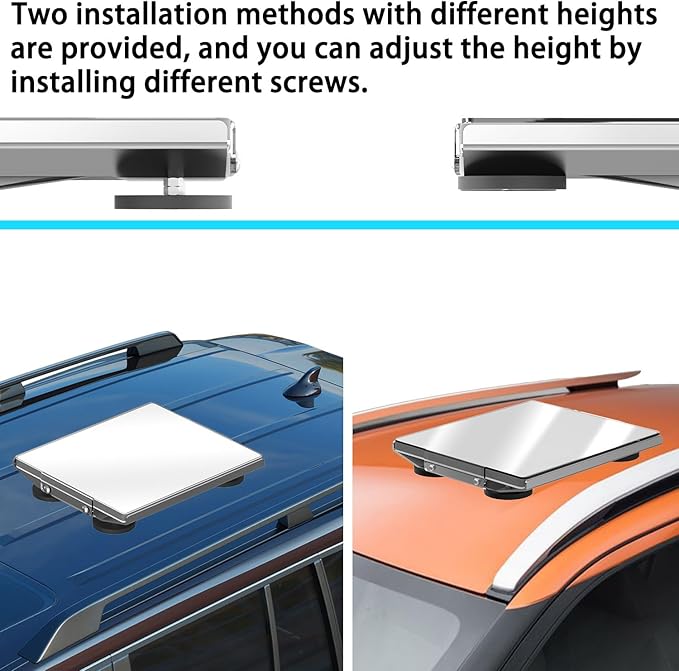 265 lbs Starlink Mini Magnetic Flat Mount Kit for Cars - Premium Pure Aluminum Build with High-Strength PC Cover Plate, Offering 360° Protection to Starlink Mini While Ensuring Unobstructed Signals