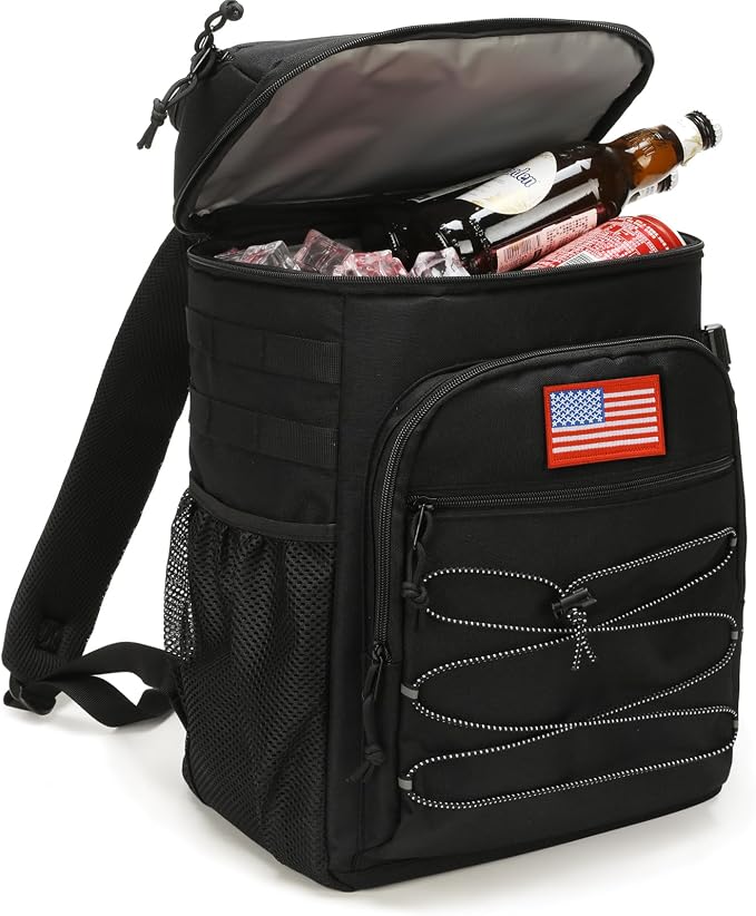 25L Backpack Cooler Keep All Drink Cold for Long Periods of Time Cooler Backpack Insulated Waterproof Portable High Durability Small Cooler Backpack with Compartment for Hiking Camping Beach