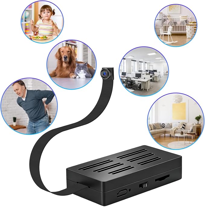 1080P DIY Mini Video Security Camera with Motion Detection, Portable Nanny Cam for Home Indoor Outdoor (with 32GB)
