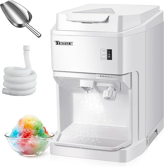 Electric Ice Shaver, 250W Shaved Ice Machine, Thickness Adjustable Ice Shaving Machine 265LBs/hr Rotate Speed & Strong Power Snow Cone Machine for Home and Parties Events Snack Bar(2.6Qt)