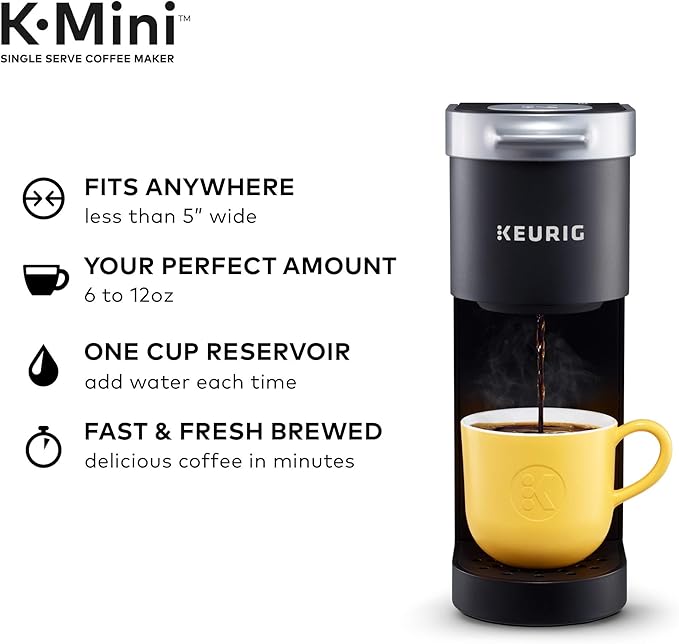 Igloo Automatic Self-Cleaning Portable Electric Countertop Ice Maker Machine with Handle, 26 Pounds in 24 Hours, 9 Ice Cubes Ready in 7 Minutes & Keurig K-Mini Single Serve Coffee Maker, Black
