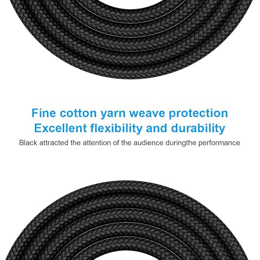 New Bee Guitar Cable 3ft Electric Instrument Cable Bass AMP Cord for Electric Guitar, Bass Guitar, Electric Mandolin, Pro Audio (Right Angle to Straight, Black)
