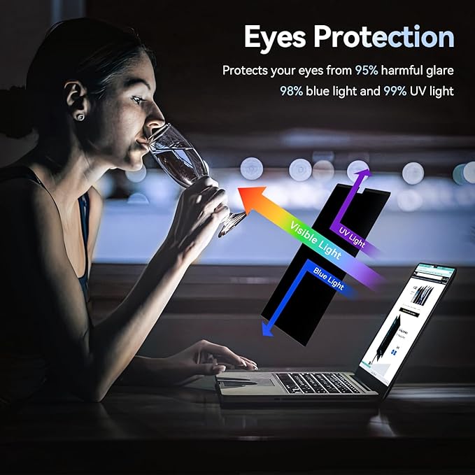 Magnetic Privacy Screen Protector Compatible With MacBook Pro 14 Inch (2021-2026, M1, M2, M3, M4, M5), Removable Anti Spy Blue Light Glare Shield, Laptop Privacy Filter for Mac Pro 14.2in